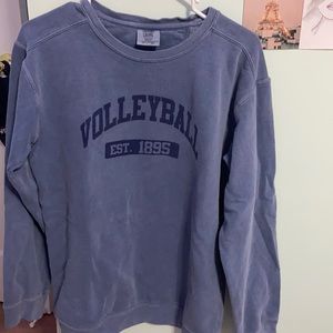 Blueish Gray Oversized Volleyball Sweatshirt